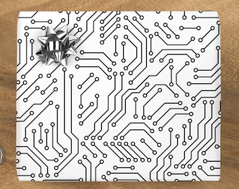 Circuit Board Wrapping Paper STEM Electrical Engineer Gift Wrap Electronic Circuit Wrapping Paper