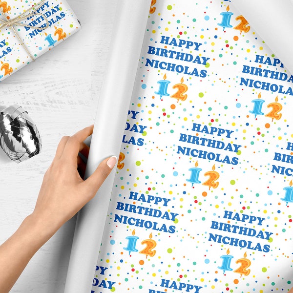 Name Wrapping Paper Etsy