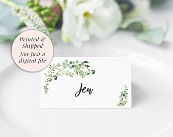 Wedding Place Cards, Place Card Greenery, Reception Place Cards, Custom Place Cards, Personalized and Printed