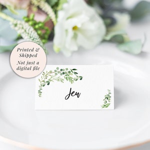 Wedding Place Cards, Place Card Greenery, Reception Place Cards, Custom Place Cards, Personalized and Printed