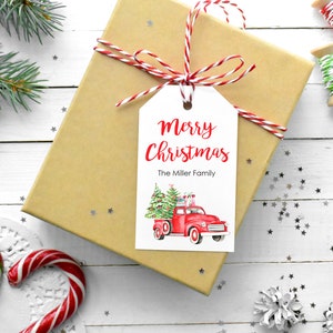 Handmade Red Truck Christmas Gift Tags With String Rustic Christmas Gift  Tags Christmas Tags Handmade Rustic Christmas Gift Wrapping 