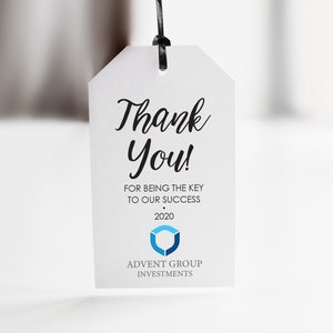 Thank You For Your Business Logo Branded Thank You Tags, Business Logo Promotional Thank You Tags, Personalized Corporate Event Gift Tags image 4