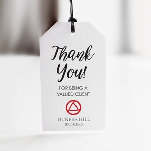 Thank You For Your Business Logo Branded Thank You Tags, Business Logo Promotional Thank You Tags, Personalized Corporate Event Gift Tags image 2