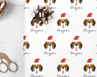 Dog Birthday Gift Wrap Choose Your Dog Breed Happy Birthday Pet Dog Gifts Gift Wrap Sheets Personalized Dog Wrapping Paper