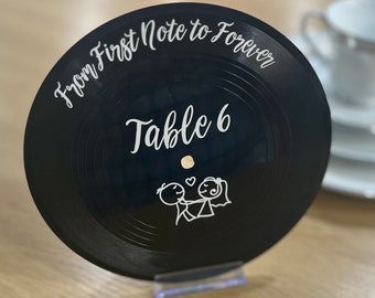 Wedding Vinyl Record Table Numbers Wedding Vinyl Record Decor