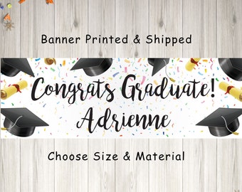 Digital Download Graduation Party Sign 2021 Gold Foil Balloons Personalized Graduation Print Class of 2021