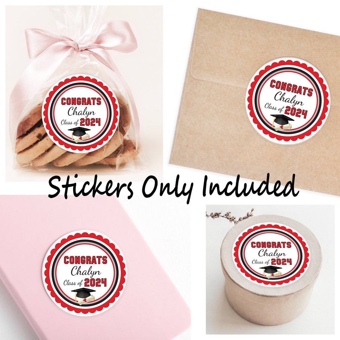Graduation Party Favors Stickers Class of 2026 Congrats Grad ...