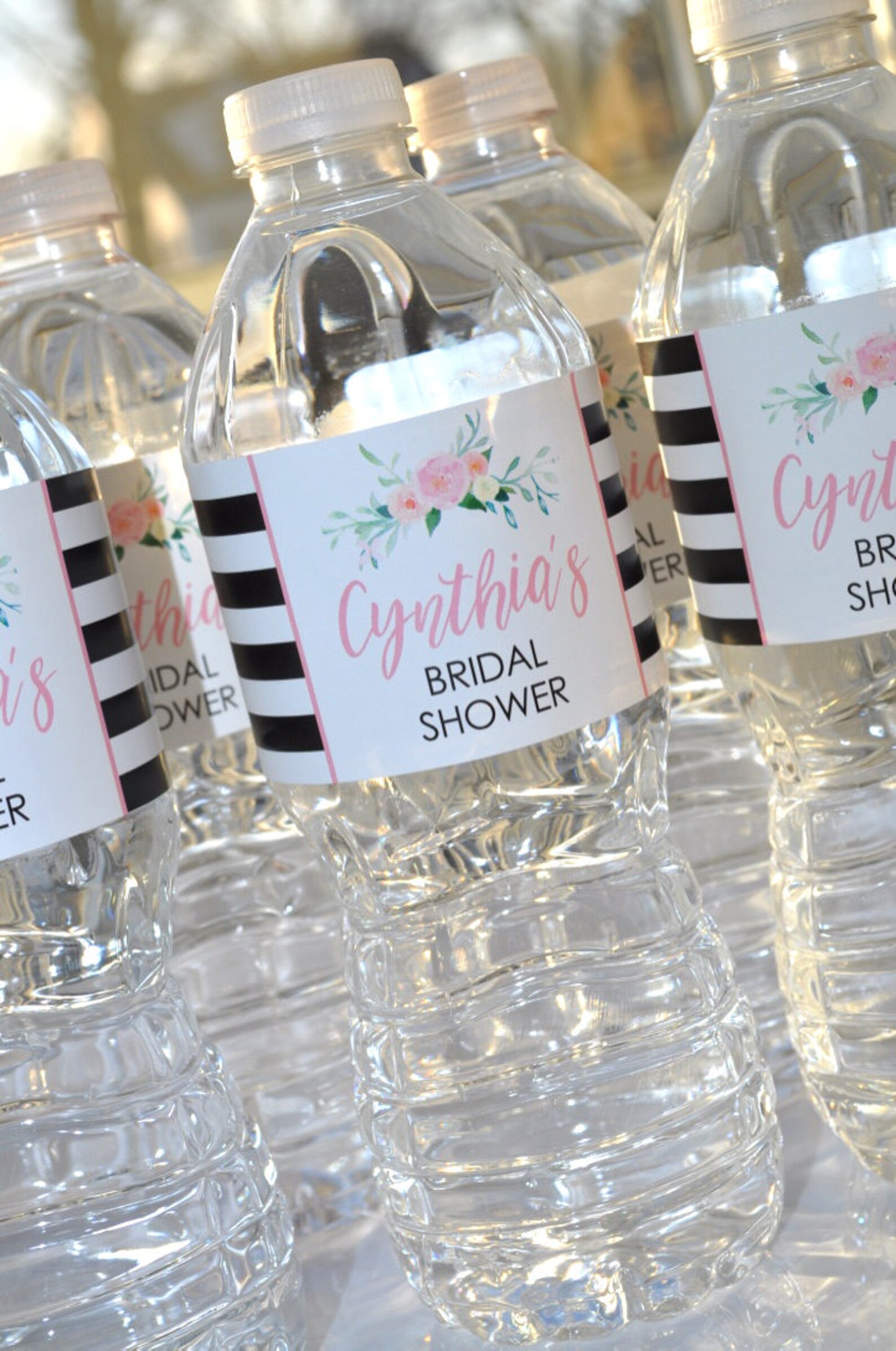 Bridal Shower Water Bottle Labels Bachelorette Party Wedding - Etsy