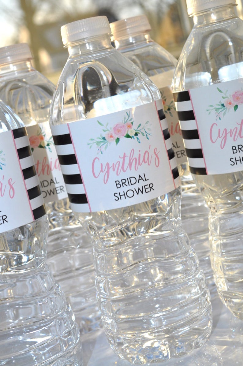 Bridal Shower Water Bottle Labels Bachelorette Party