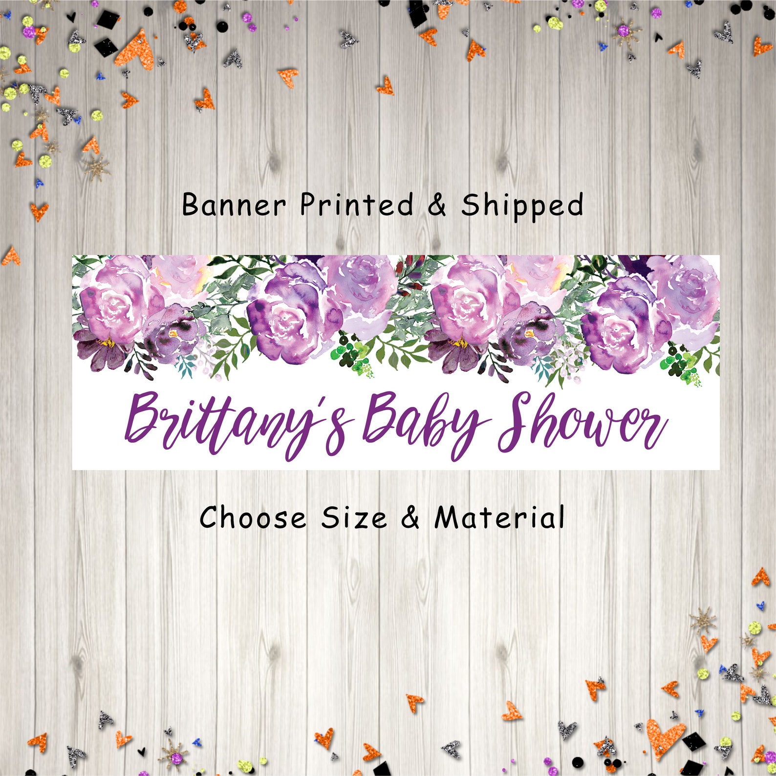 Baby Shower Banner Girl Baby Shower Banner It's A Girl Etsy