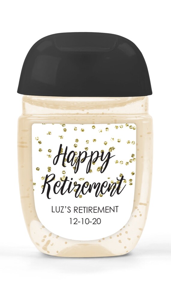 Police Retirement Party Hand Sanitizer Labels Police Retirement Party Hand Sanitizer Labels