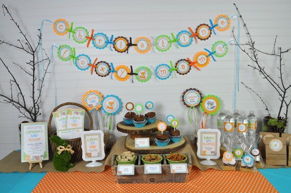 Woodland Baby Shower Banner Woodland Animals Foxy Mama Baby