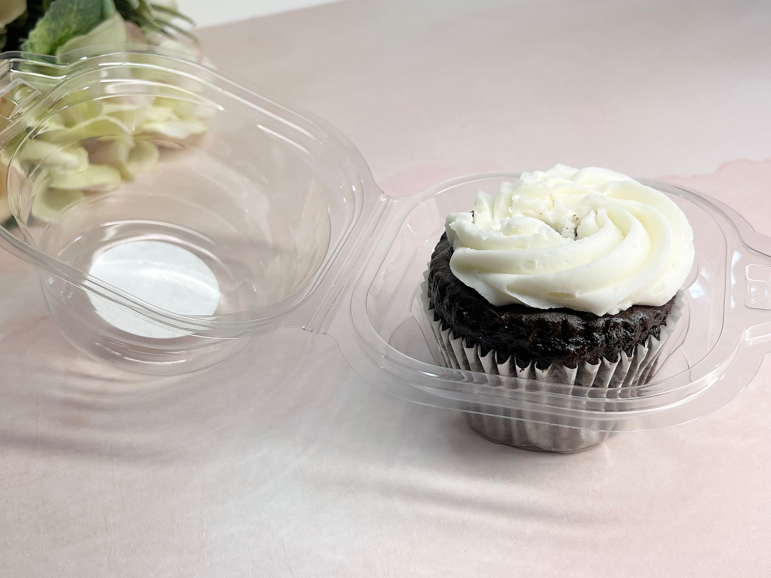 Cisolen 20 pezzi scatole per cupcake con manico scatola per muffin con finestra scatole per torte in carta kraft scatole portatili per feste di compleanno e matrimoni