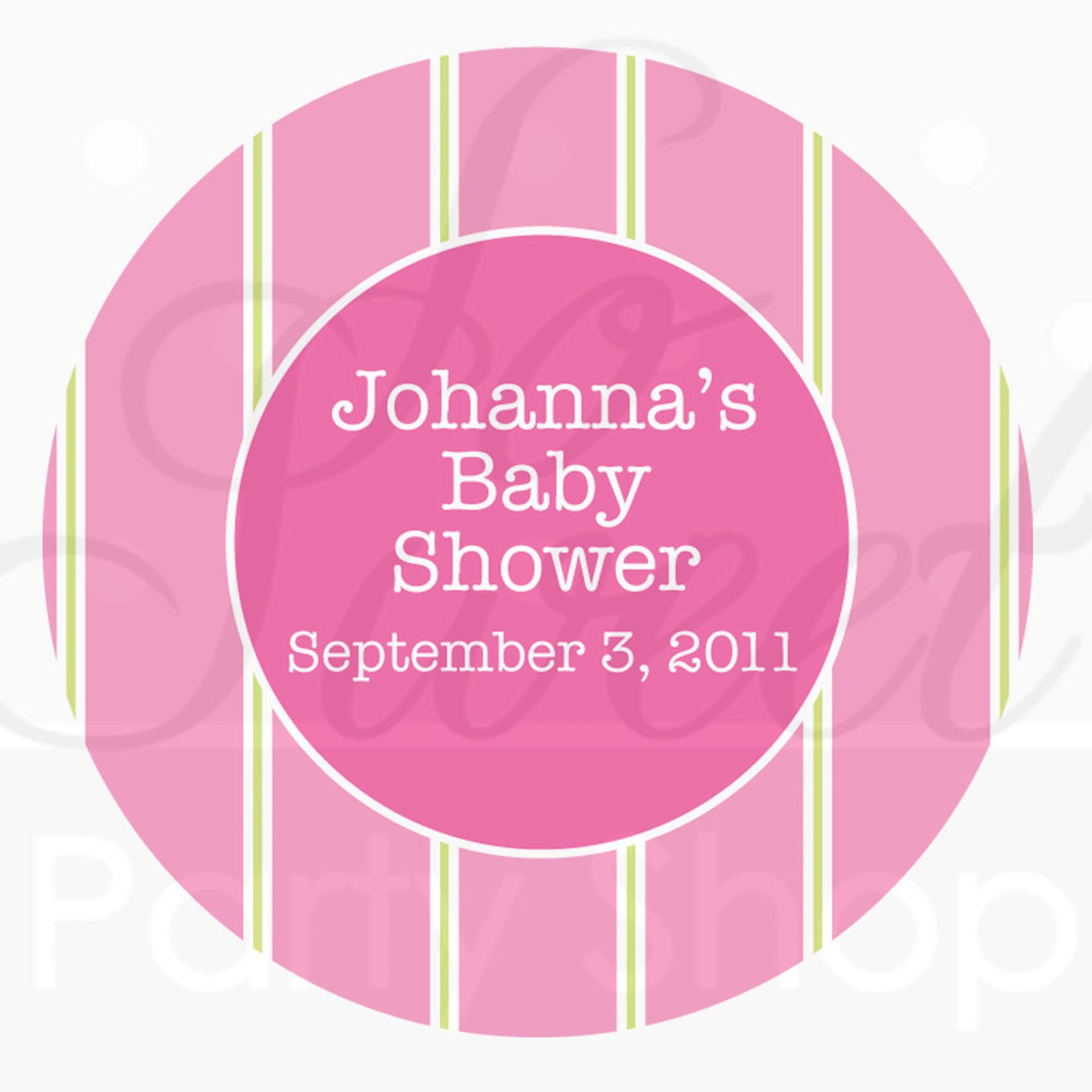 Girls Baby Shower Favor Sticker Labels Baby Shower Favors Etsy