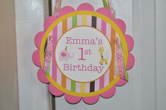 1st Birthday Party Door Sign, Welcome Party Sign, Birthday Party Door ...