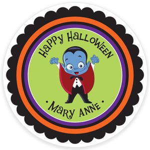 Halloween Favor Stickers, School Halloween Party Treat Bag Stickers, Trick Or Treat Stickers, Class Treat Halloween Stickers - Set of 24
