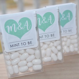 Mint To Be Tic Tac Labels, Bridal Shower Favors, Wedding Favors, Bachelorette Party, Engagement Party Favors, Mint Favors Set of 24 Labels image 2