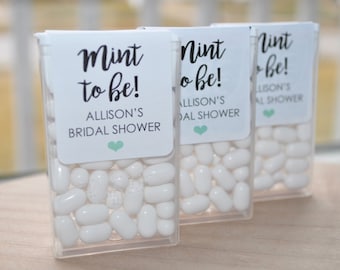 Wedding Favors, Tic Tac Labels Mint To Be, Bridal Shower Favors, Bachelorette Party Favors, Engagement Party Favors - Set of 24 Labels