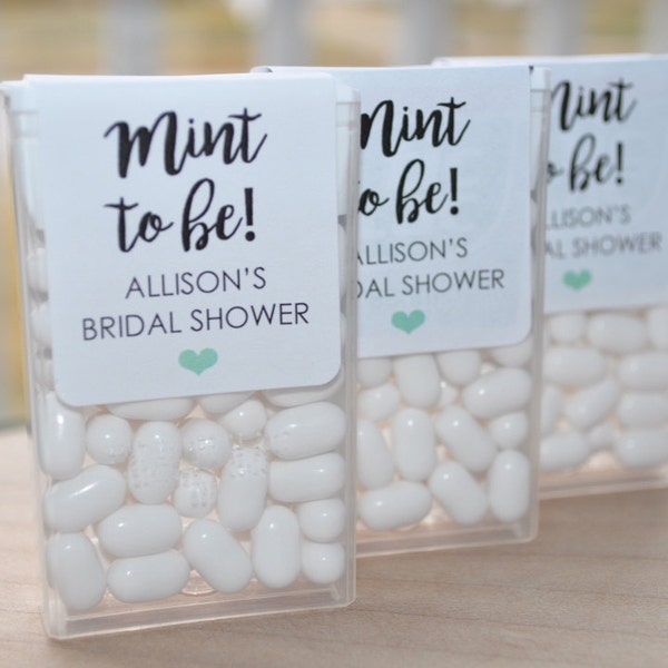 Wedding Favors, Tic Tac Labels Mint To Be, Bridal Shower Favors, Bachelorette Party Favors, Engagement Party Favors - Set of 24 Labels