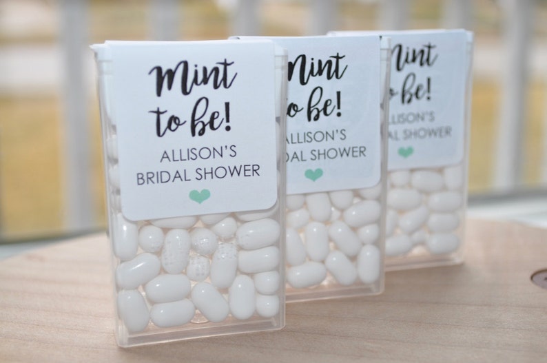 Wedding Favors, Tic Tac Labels Mint To Be, Bridal Shower Favors, Bachelorette Party Favors, Engagement Party Favors Set of 24 Labels image 1