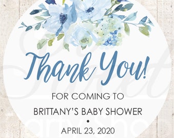 Baby Shower Favor Stickers, Boy Baby Shower Thank You Stickers Favor Tag Labels, Goodie Bag Stickers Treat Bag Stickers - Set of 24