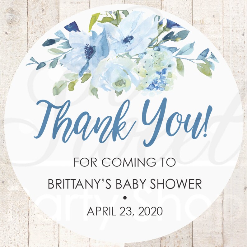 Baby Shower Favor Stickers Boy Baby Shower Thank You Stickers Etsy