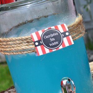 Pirate Party Food Label Cards - Boys Pirate Birthday Party Decorations - Pirate Party Theme - Personalized and Printed  - Set of 12