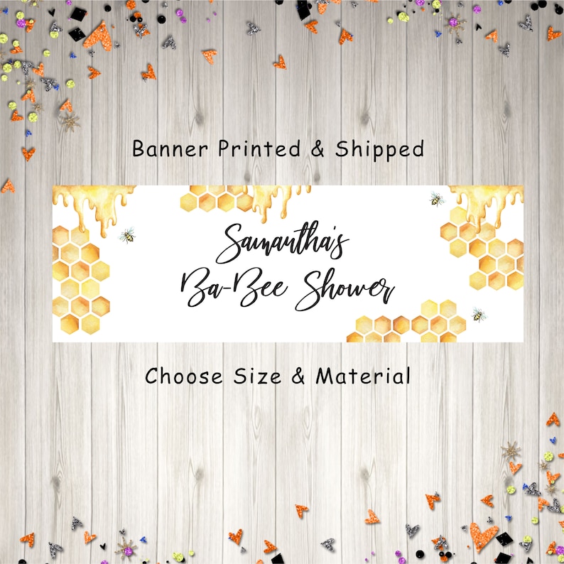 Bee Baby Shower Banner Bumble Bee Honeycomb Baby Shower | Etsy