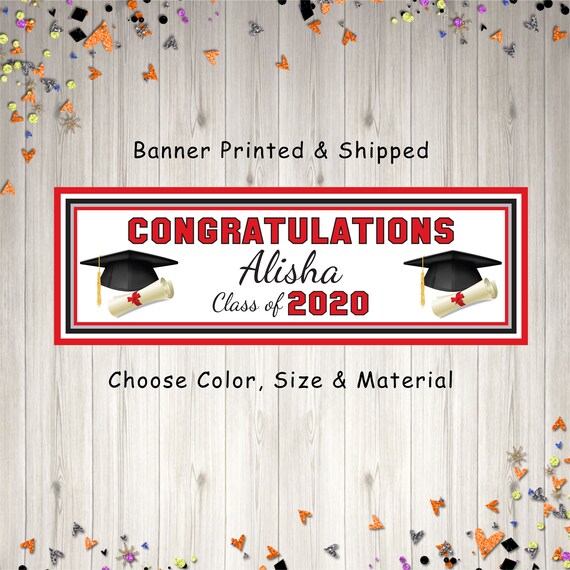 High School Graduation Banner Class Of 2020 Banner College