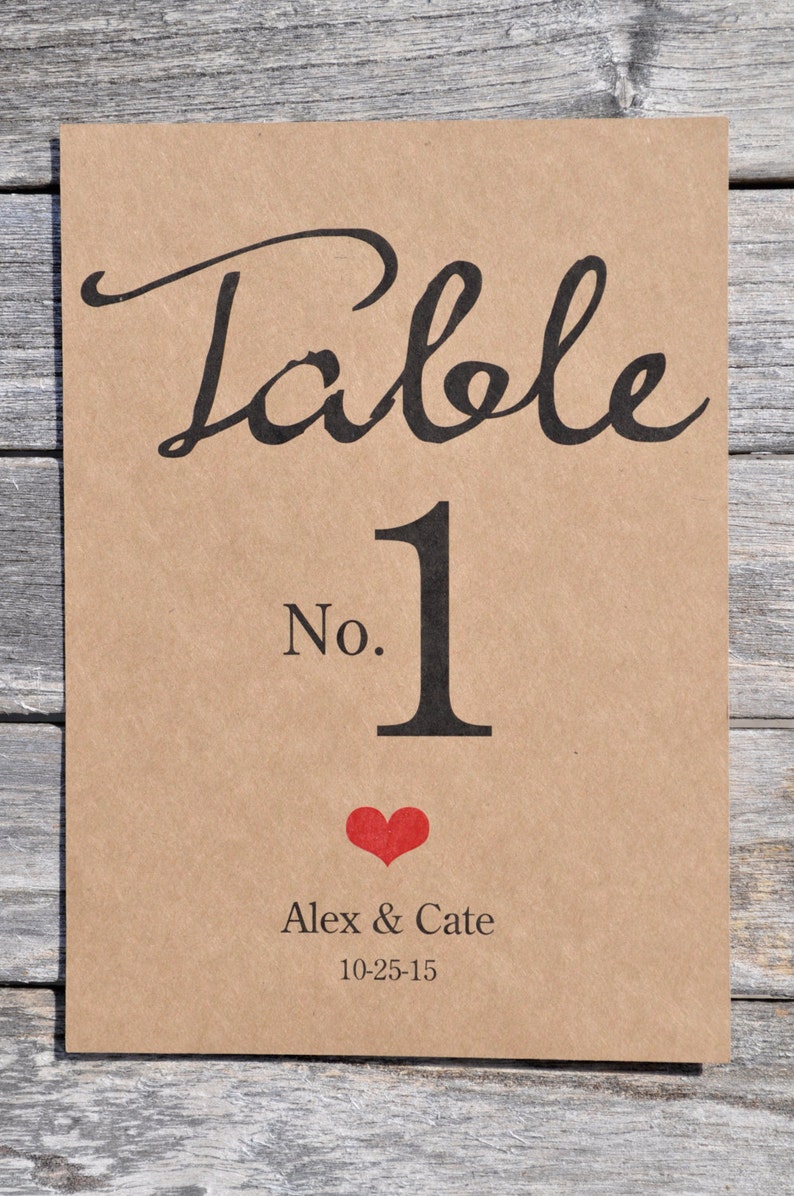 Rustic Wedding Table Numbers Personalized Wedding Reception Etsy