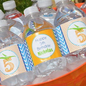 Set of 10 Whales and Anchors Personalized Drink Labels Nautical 1st Birthday Water Bottle Labels Boys 1st Birthday Decorations