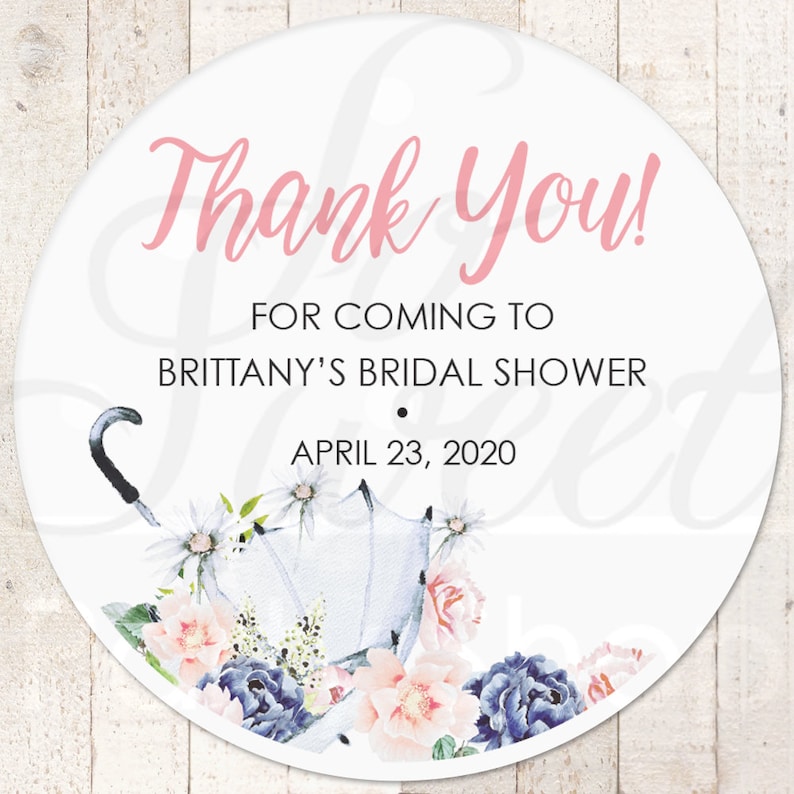 Bridal Shower Sticker Favors Umbrella Wedding Shower Favor Etsy