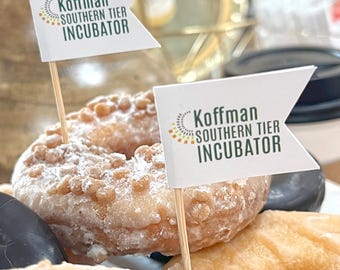 Business Logo Cupcake Flags Toothpick Flags Personalized Corporate Logo Food Flags Custom Company Logo Cupcake Picks