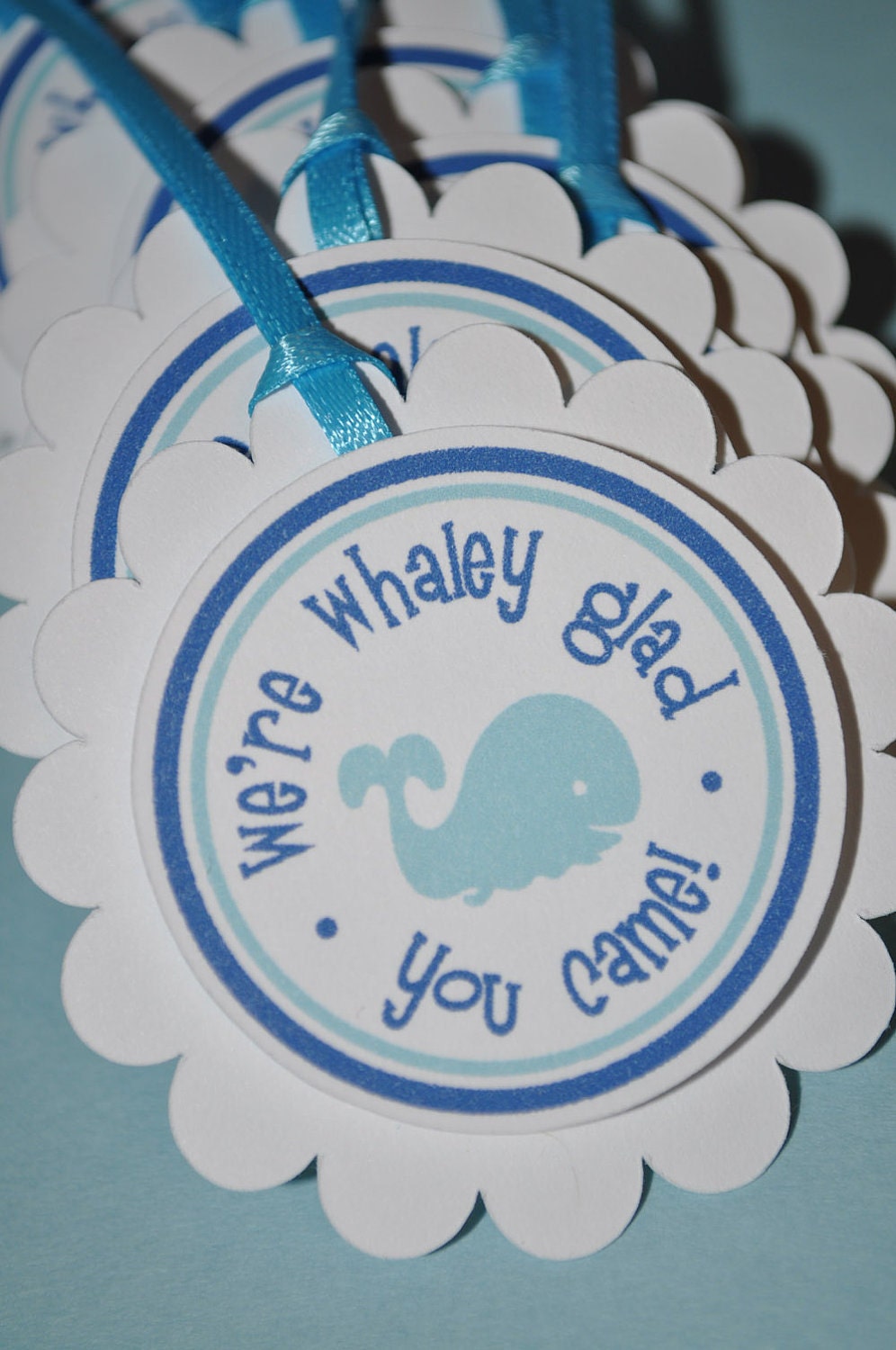 Whale Cupcake Toppers Boys Baby Shower Cupcake Toppers Etsy