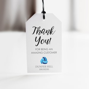 Thank You For Your Business Logo Branded Thank You Tags, Business Logo Promotional Thank You Tags, Personalized Corporate Event Gift Tags image 5