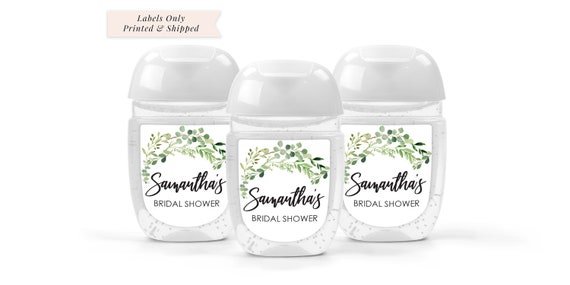 Bridal Shower Sanitizer Labels Greenery Leaf Wedding Favor Bachelorette Party Hand Sanitizer Labels - Set of 30 Labels Il_570xn