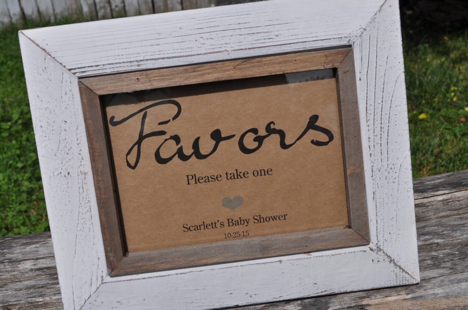 Favor Sign Baby Shower 5x7 Rustic Kraft Print Please Take One Etsy