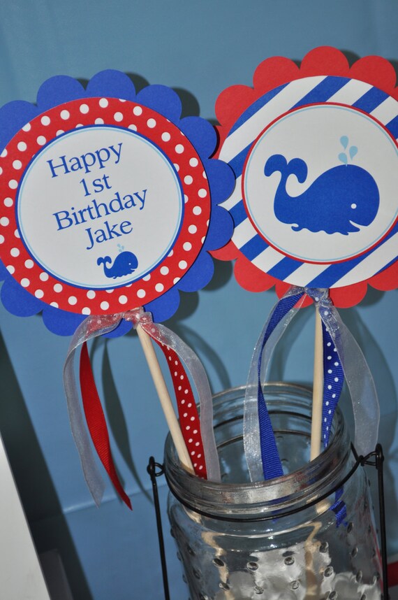 Nautical 1st Birthday Centerpiece Sticks Boys 1st Birthday Etsy