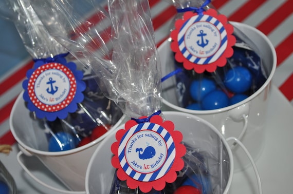 Nautical 1st Birthday Favor Tags Party Favors Boys 1st Etsy