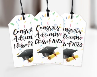 Graduation Thank You Tags, Class of 2023 Favors, Graduation Party Favor Tags, High School Grad, College Grad Party Decorations - Set of 12