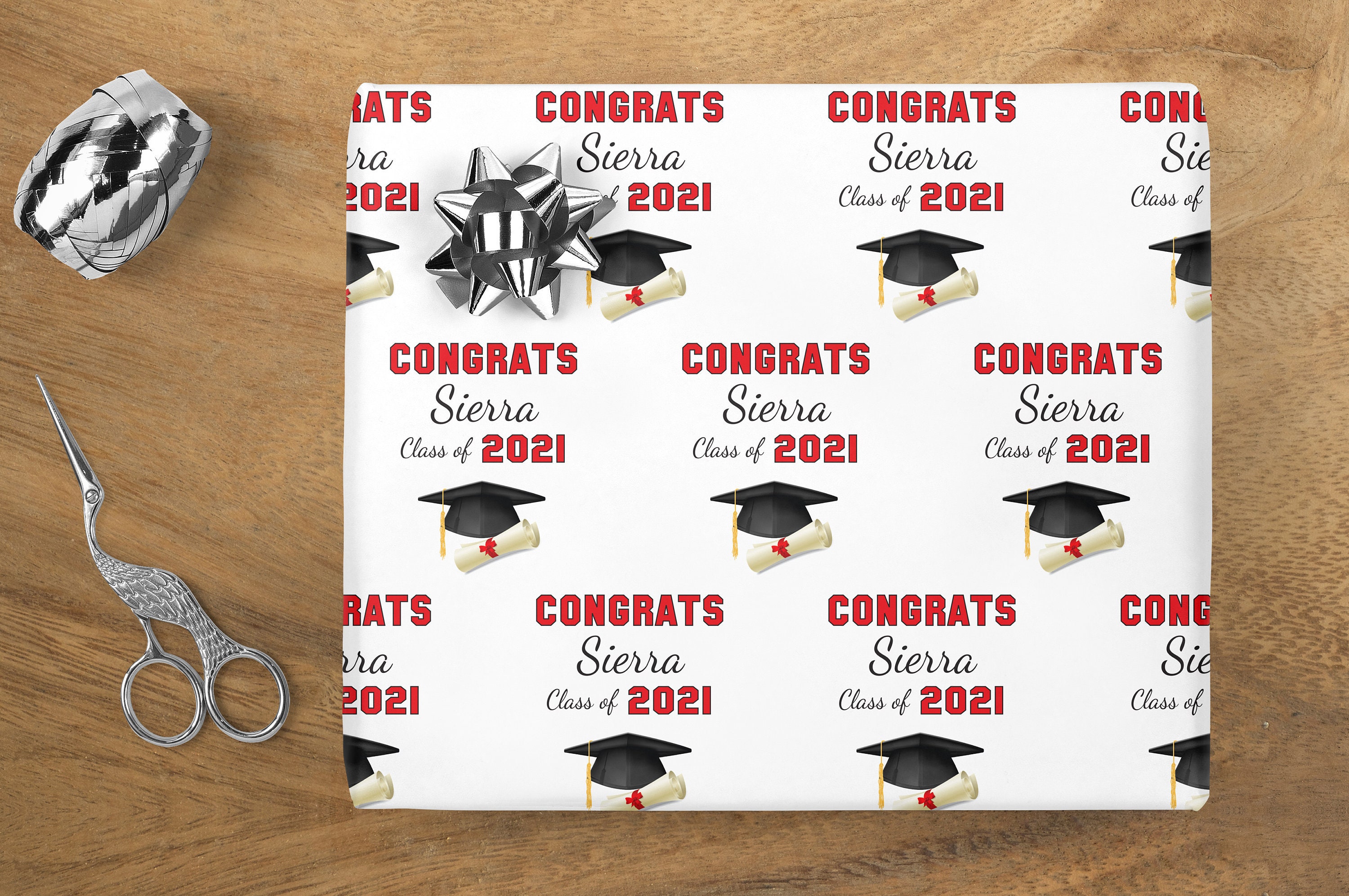 Graduation Wrapping Paper Class of 2021 Personalized Etsy