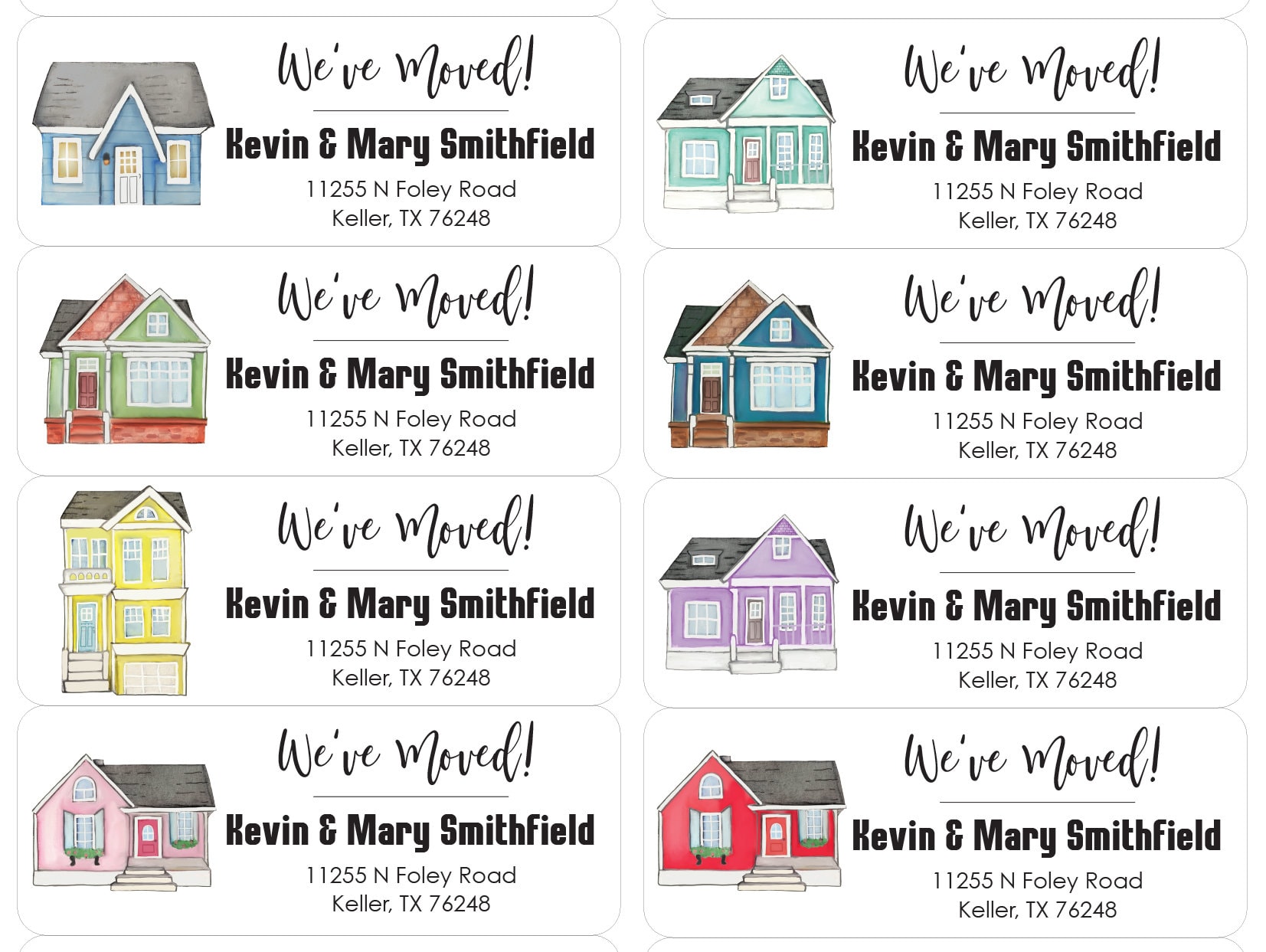Realtor Address Labels New Home Return Address Envelope Labels We've Moved New Address ...