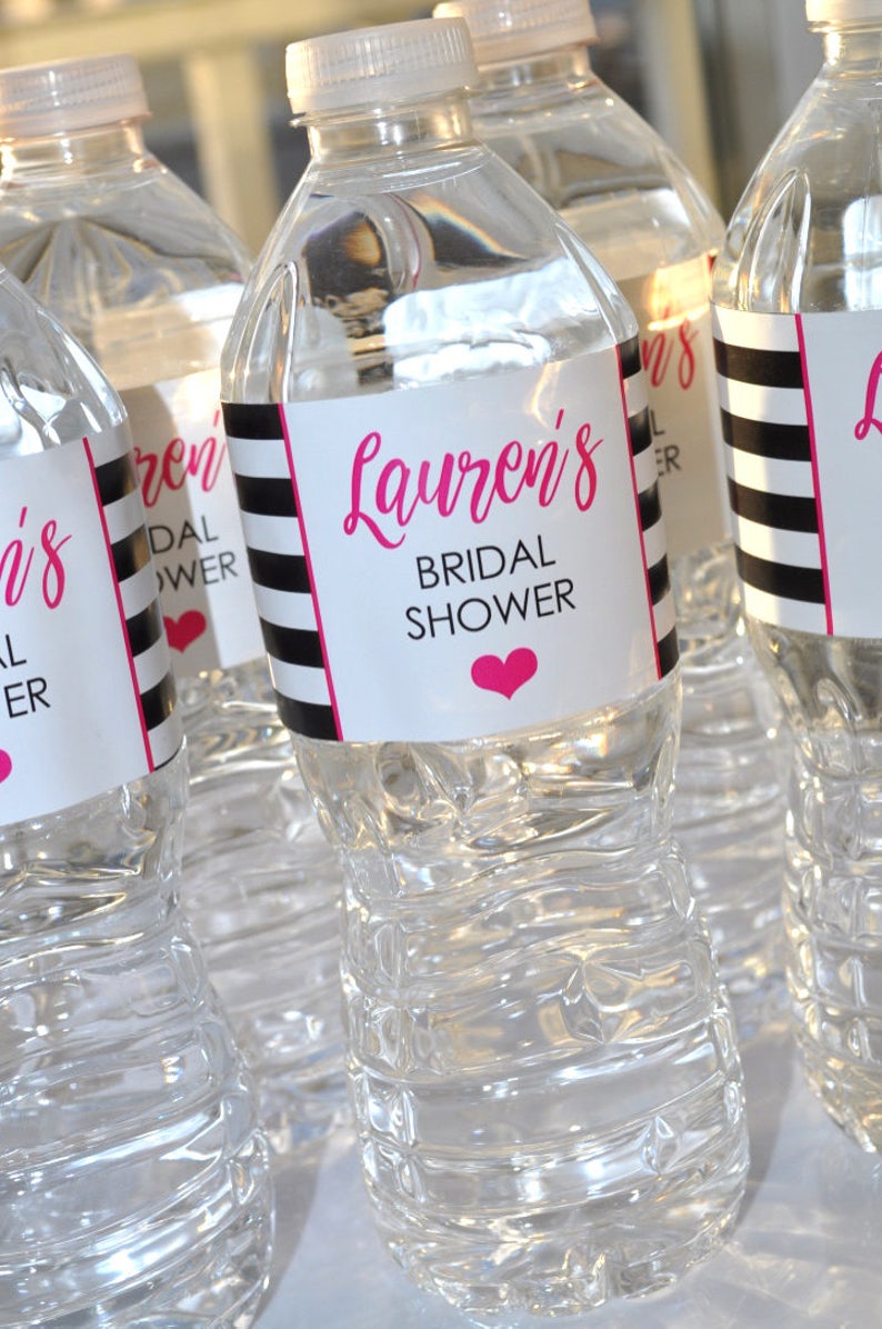 Bachelorette party water bottle labels template
