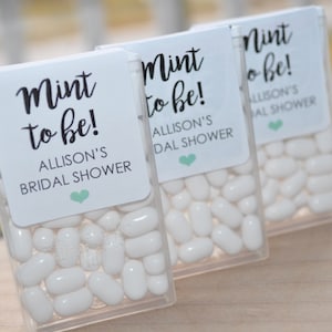 Wedding Favors, Tic Tac Labels Mint To Be, Bridal Shower Favors, Bachelorette Party Favors, Engagement Party Favors Set of 24 Labels image 2