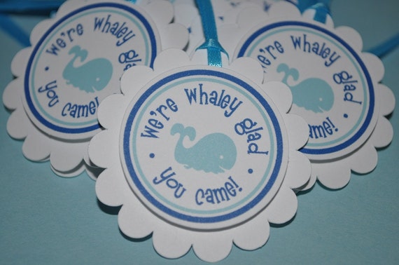 Whale Baby Shower Favor Stickers