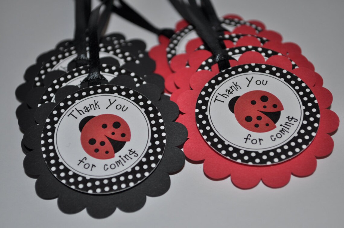 Ladybug Favor Tags Birthday Party Favor Tags Baby Shower - Etsy