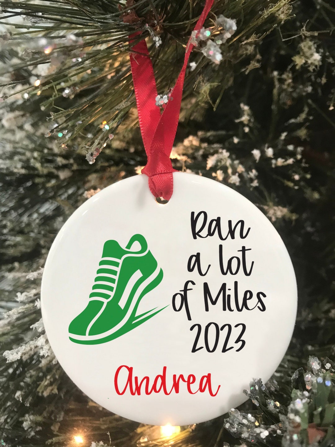 Running Ornament Personalized Gift for Runners Keepsake Ornament