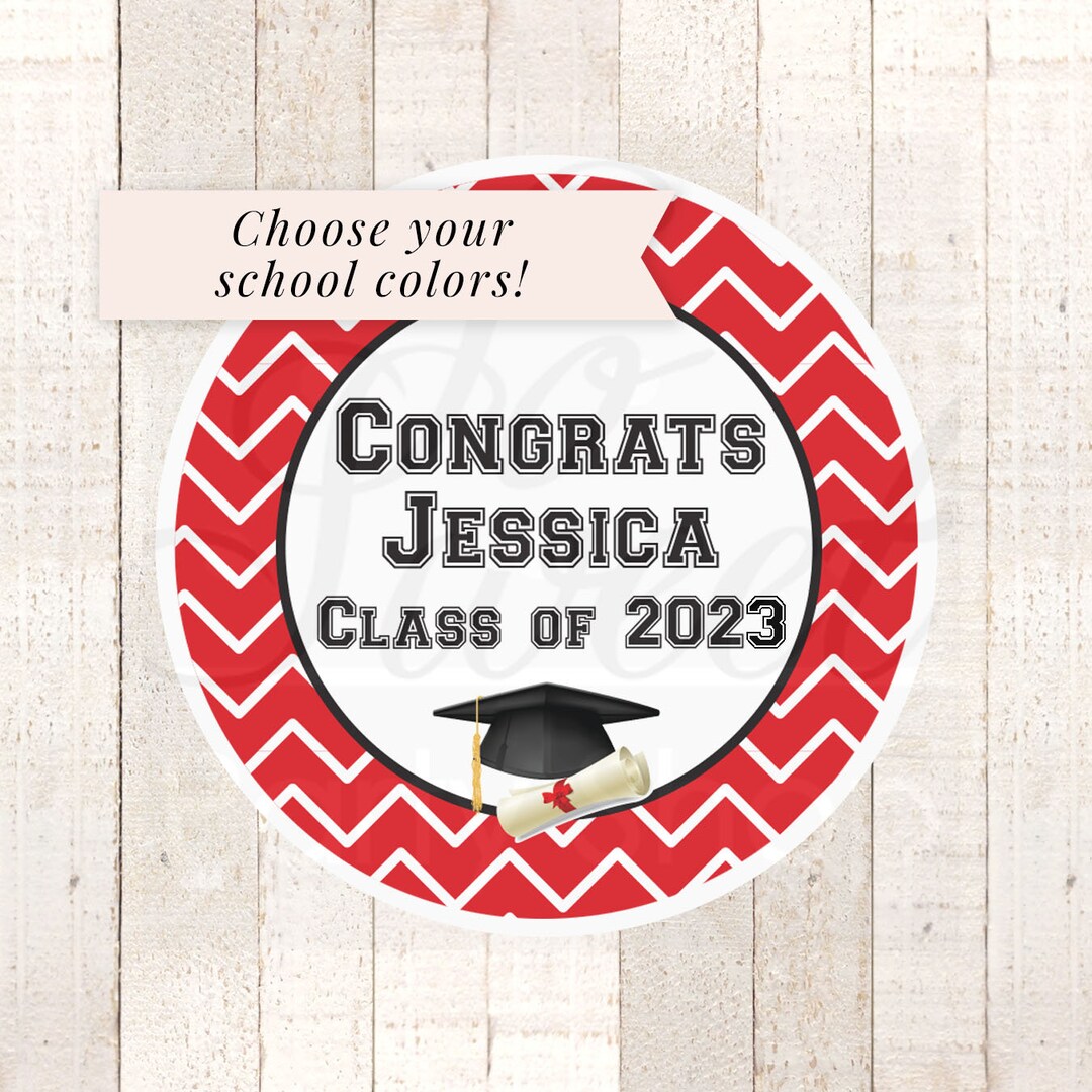 Graduation Party Favors Stickers, Class of 2024 Congrats Grad ...