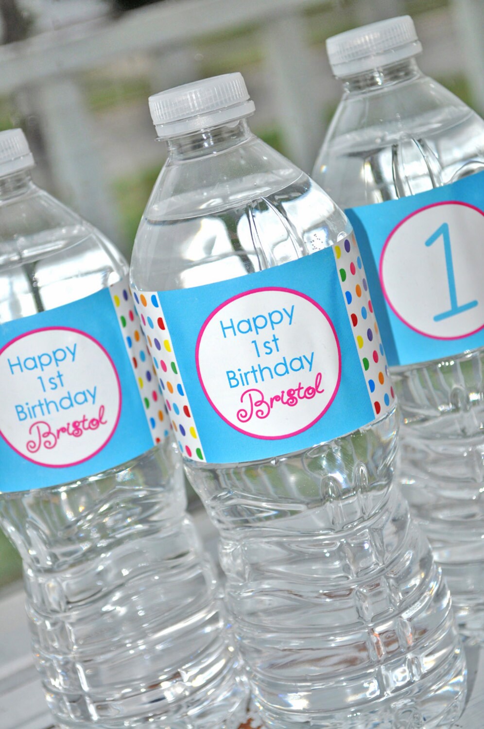 Water Bottle Labels 1st Birthday Party Decorations Bottle Etsy
