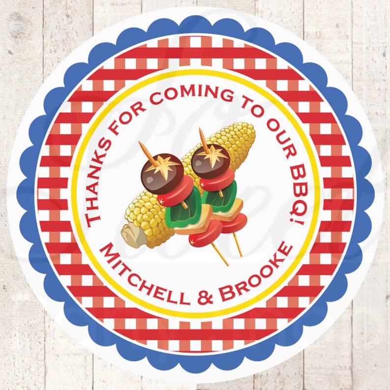 BBQ Party Favor Stickers Summer Party Cookout Party Favors Etsy UK
